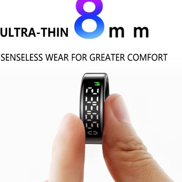 Smart Health Monitoring Ring, IP68 Smart Ring for Women, Men, a Variety of Sport - Picture 3 of 10